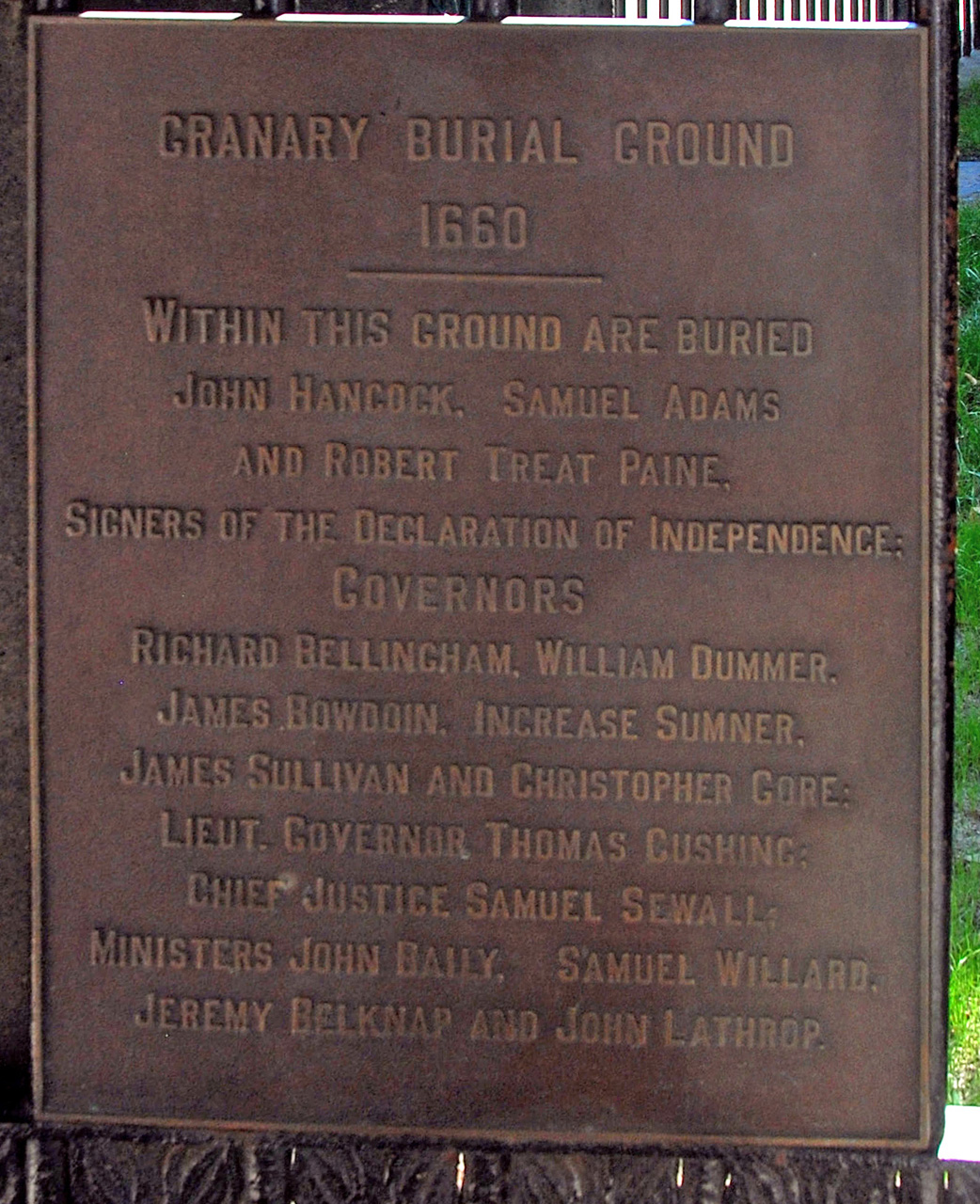 2011-09-11, 007, Granary Burying Ground, Freedom Trail, Boston, MA