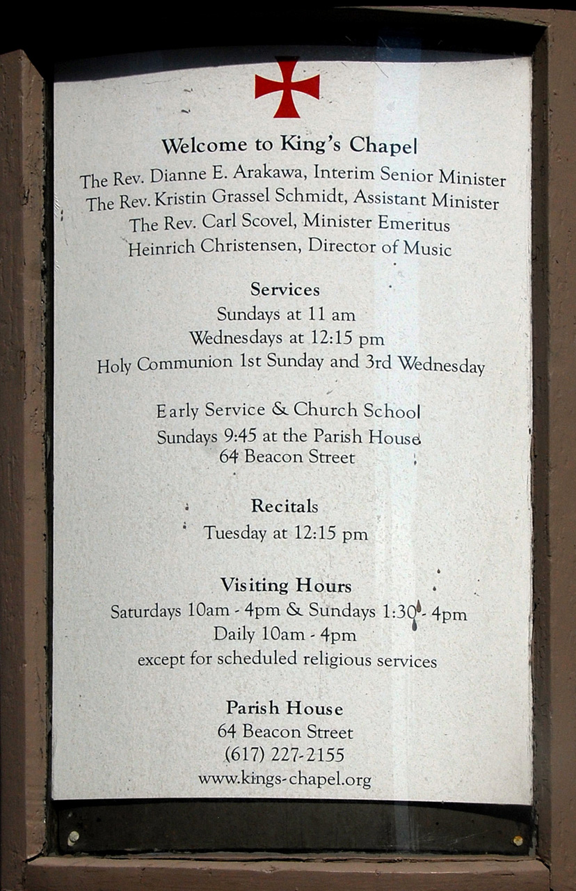 2011-09-11, 021, The King's Chapel, Freedom Trail, Boston, MA