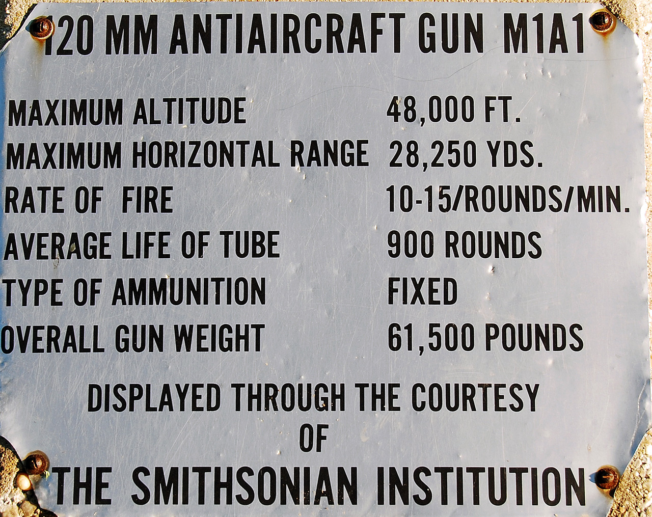 015, 120mm M1A1 Antiaircraft