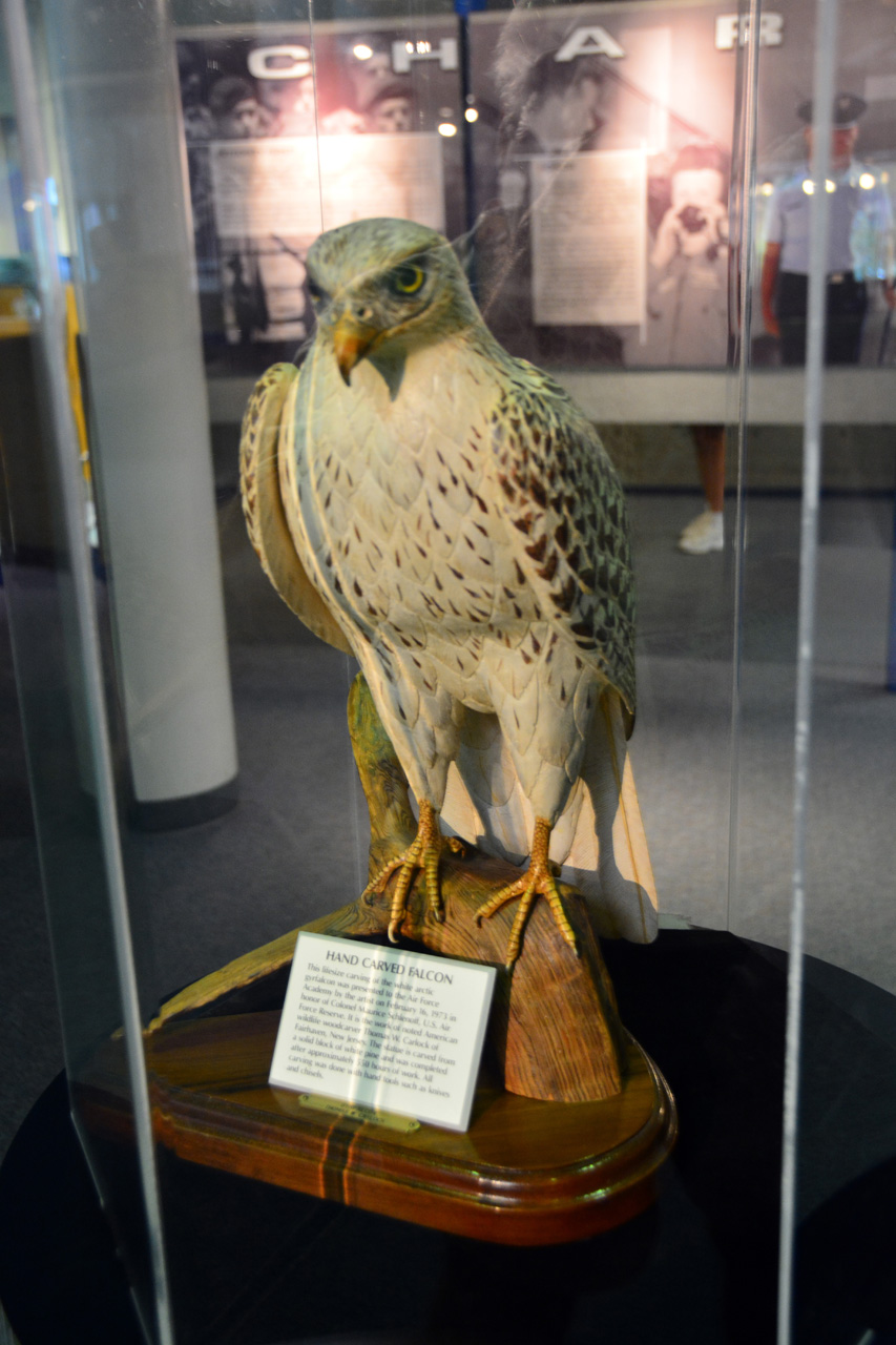 2015-09-24, 045, USAF Academy, Hand Carved Falcon