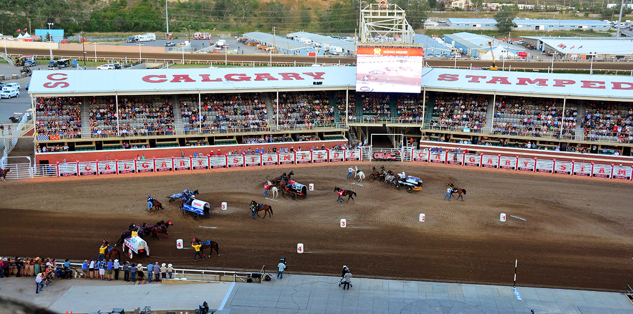 2017-07-09, 100, Calgary Stapede, AB, Chuck Wagon Rasces